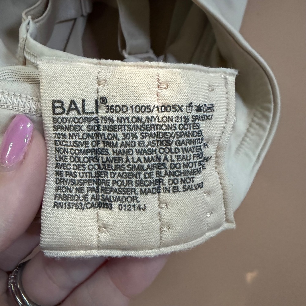 Bali Minimizer Bra Nude DF1005 Underwire Convertible Straps 36DD NEW - Picture 9 of 10